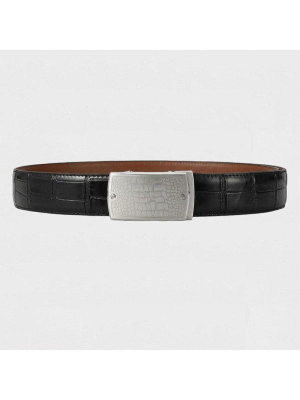 VRLEGEND Luxury Leather Men Belt VR-AU-CRO-BL