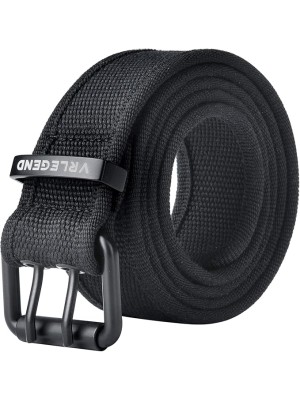 VRLEGEND Utility Canvas Belt Sport Webbing Belt with Double Prong Buckle